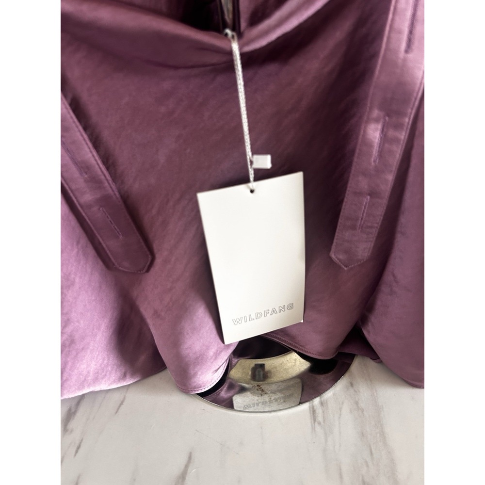 Wildfang The Empower Satin Cami Tank Large W/ Neck Tie Belt Mauve Adj Straps EEE - Picture 5 of 9